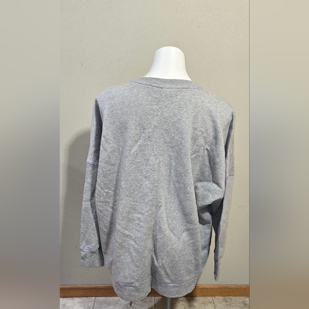Adidas Womens Sport Statement Boyfriend Crew Pullover Sweater Size XL - Picture 5 of 7